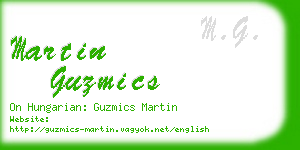 martin guzmics business card